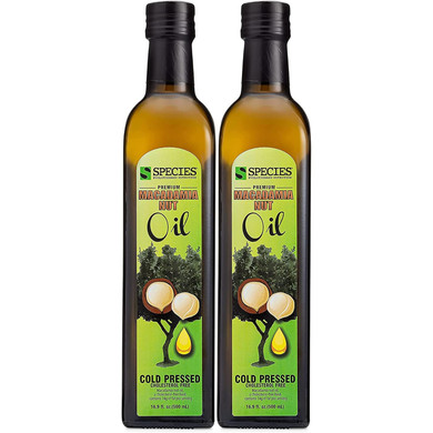 Species Nutrition Macadamia Nut Oil, Healthy Cooking Oil For Stir Fry, Sweet, Buttery, Great Tasting, Omega 9 Monounsaturated Fats, Balanced Omega 3 & 6 Fats. (32 Servings, 2 Pack)