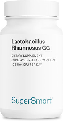 Supersmart - Lactobacillus Rhamnosus Gg 10 Billion Cfu Per Day (Lgg Probiotic With Inulin) - Digestive & Immune Support - Vaginal Flora Health | Non-Gmo & Gluten Free - 60 Dr Capsules