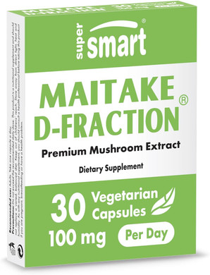 Supersmart Maitake D Fraction Pro 100Mg Per Day (Maximum Strength) - Premium Mushrooms Extract Supplement | Non-Gmo & Gluten Free - 30 Vegetarian Capsules