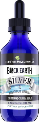 The Food Movement Black Earth Silver With Humic Fulvic Acids, Trace Minerals For Immune Support, Detox, Gut Health  8 Fl Oz Liquid Drops Supplement