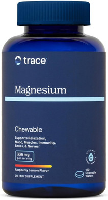 Trace Minerals | Magnesium Chewable Supplement For Adults And Kids | From Magnesium Glycinate And Citrate | Sugar Free | Raspberry Lemon | 120 Ct, 30 Servings