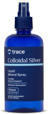 Trace Minerals Colloidal Silver Spray - Daily Mineral Supplement To Aid Effective Absorption - Supports Immune, Skeletal & Sleep Health - Super Oxygenated Supplement - 4 Fl Oz (About 118 Servings)