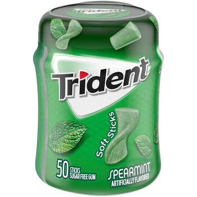 Trident Unwrapped Gum, Spearmint 50-Ct