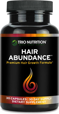 Trio Nutrition Hair Abundance | Natural Vitamin Supplement For Hair Growth, Strong Nails And Smooth Skin| Boosted With Collagen, Keratin, Zinc & Selenium | Biotin 10000Mcg | 30 Day Supply