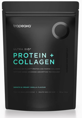 Tropeaka Collagen Protein Powder For Smoothies & Shakes - Double Chocolate - Clean Protein & Marine Collagen Peptides For Skin, Hair & Nails, Dairy Free, Gluten Free, Non-Gmo, 18Oz (17 Servings)