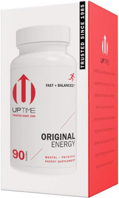 Uptime Original Energy, 90 Energy Tablets, 200Mg Per Serving, Made With Natural Caffeine, Vitamin C, Coq10, Calcium, Ginkgo Biloba, Ginseng & L-Carnitine, Zero Calories, 66Mg Caffeine Per Tablet