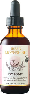 Urban Moonshine Joy Tonic - Fast-Acting Relief For Stress* With Motherwort & Lemon Balm - Daily Nervous System Support* - Elevates Mood* - Gluten Free Herbal Supplement - 8 Fl Oz