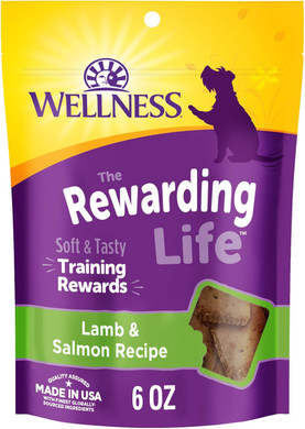 Wellness Rewarding Life Dog Treats, Training Treat, Grain Free, Soft Turkey & Duck (6 Ounce Bag)