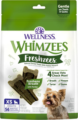 Whimzees Wellness Daily Brushzees Dog Dental Treats, Natural Chews, Extra Small Size Stick, (28 Count)