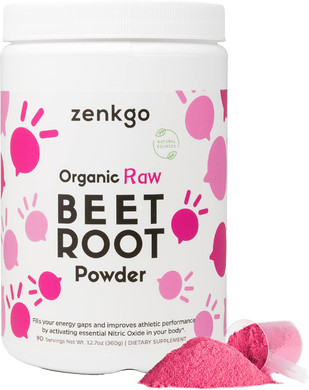 Zenkgo Organic Beet Root Powder,Superbeets Powder Non-Gmo, Vegan & Gluten-Free,Beetroot Supplement Rich In Antioxidants & Nitrates For Energy, Stamina & Overall Wellness(12.7 Oz)