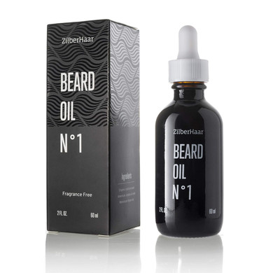 Zilberhaar - Beard Oil N 1 - Pure, Organic Moroccan Jojoba Oil And Argan Oil - Natural Ingredients, Fragrance Free, Cruelty Free - For Natural Beard Growth And Hydration - 2 Oz