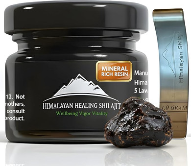 Gold Grade Himalayan Shilajit Resin For Men & Women | 500MG Max Potency | Lab Tested 100% Organic Shilajit With 85+ Trace Minerals & Fulvic Acid For Focus, Energy And Immunity 30 Gram