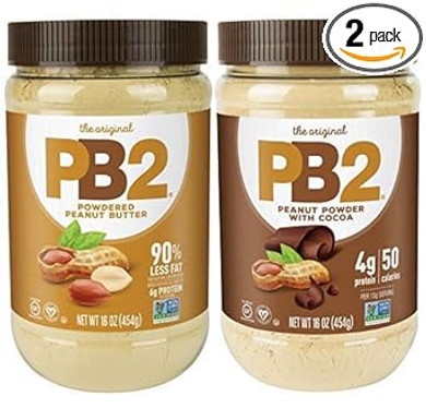 Pb2 Powdered Peanut Butter Bundle - Original Pb2 And Cocoa Pb2 Peanut Butter Powder (Two 16Oz Jars)