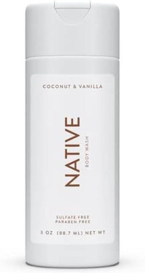 NT Native Coconut & Vanilla Body Wash 3 oz Travel