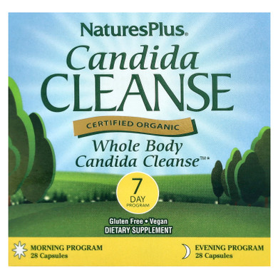 NaturesPlus, Candida Cleanse, 7 Day Program, 2 Bottles, 28 Capsules Each