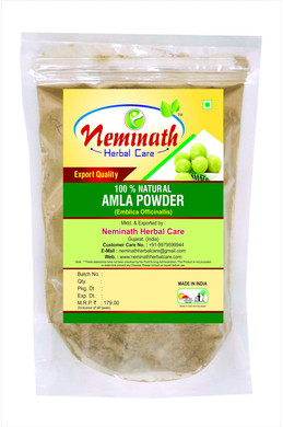 100% Natural Amla Fruit Powder as HAIR VITALIZE (EMBLICA OFFICINALIS) NATURALLY by Neminath Herbal Care (0.22 lb)/3.5 ounces)