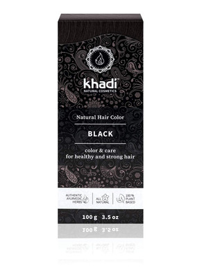 Khadi Black Natural Hair Color, Plant Based Hair Dye For Warm Expressive, Warm Black To Intense Raven Black, 100% Herbal, Vegan, Ppd & Chemical Free, Natural Cosmetic For Healthy Hair 3.5Ozblack3.5 Ounce (Pack Of 1)