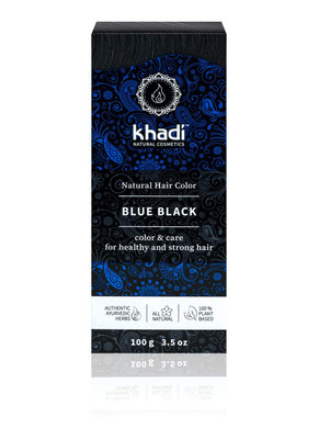 Khadi Blue Black (Indigo) Natural Hair Color Plant Based Hair Dye For Mysterious Deep Black To Shimmering Blue-Black, 100% Herbal, Vegan, Ppd & Chemical Free, Natural Cosmetic For Healthy Hair 3.5Ozblue Black3.50 Ounce (Pack Of 1)