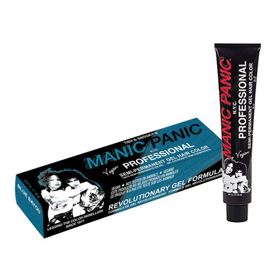 Manic Panic Professional Color Blue Bayou - Medium Neon Turquoise Semi Permanent Gel Hair Dye - Glows Under Black Light - Lasts Through 40+ Washes - No Developer Required (3Oz)Blue