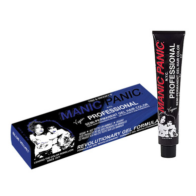 Manic Panic Professional Color Blue Velvet - Deep Violet Based Blue Semi Permanent Gel Hair Dye - Lasts Through 40+ Washes - No Developer Required (3Oz)Blue Violet