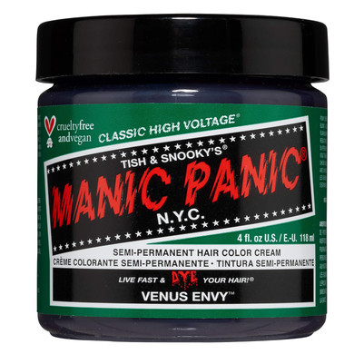 Manic Panic Venus Envy Hair Dye  Classic High Voltage - Semi Permanent Hair Color - Dark Neutral Green Shade - For Dark & Light Hair  Vegan, Ppd & Ammonia-Free - For Hair Coloring On Men & Womenvenus Envy4 Fl Oz (Pack Of 1)