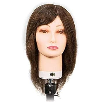 Annie | Hairkins Series | Mannequin Head | Tammy | Light Brown | 14 - 16 Inches | 100% Human Hair | Great For Training Hairdressers And Cosmetologists