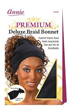 Annie Deluxe Braid Bonnet, BlackBlack