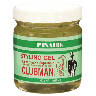 Clubman Super Clear Superhold Styling Gel, 16 Oz