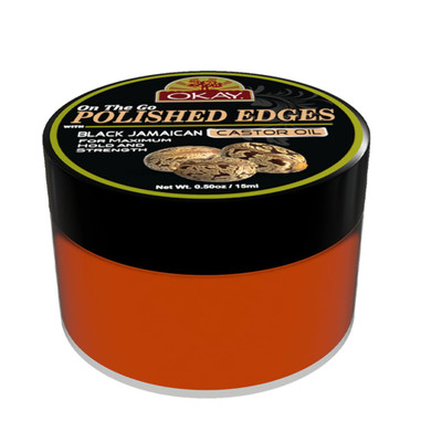 Okay Polished Edge On The Go With Black Jamaican Castor Oil 0.5 Oz ** Rt-Edgebj1