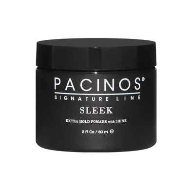 Pacinos Sleek - Signature Extra Hold Pomade With Shine, Long Lasting Definition, All Hair Types, 2 Fl. Oz