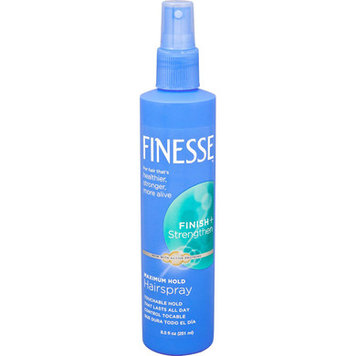 Finesse Finish + Strengthen, Maximum Hold Hairspray 8.50 Oz