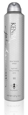 Kenra Platinum Heat Block Spray 22 | Heat Protecting Hairspray | High Hold For Ultimate Style Longevity | Clean Release From Hot Tools | All Hair Types