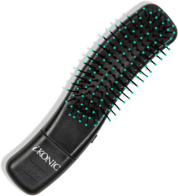 Ikonic 3-In-1 Vibrating Hair Growth Brush Scalp Massager Hair Regrowth & Detangling Brush  2 Speeds Aid Headaches, Neck/Back Pain, Hair Loss Solution, Stimulate Circulation, Stress Relief, Blackblack