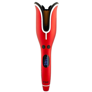 Chi Spin N Curl Ceramic Rotating Curler, Ruby Red. Ideal For Shoulder-Length Hair Between 6-16 Inchesruby Red