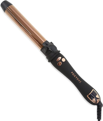 Foxybae Titanium Rotating Curling Iron - 1.25/32Mm Automatic Hair Curler Wand - Professional Hot Tools W/Temp Control - Locks In Moisture For Soft Curls - Self Curling Hair Curler Iron