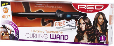 Kiss Products Red Tapered Curling Wand, 1"-1/2", 1.2 Pound1 Count (Pack Of 1)