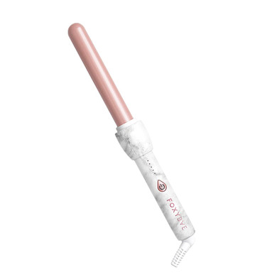 Foxybae White Marble Rose Curling Wand - Ceramic Tourmaline Technology - Hair Curler With Negative Ions - Professional Salon Grade Hair Styling Tool (25Mm)25Mm