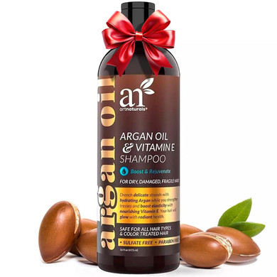 Artnaturals Argan Hair Growth Shampoo - (16 Fl Oz / 473Ml) - Sulfate Free - Treatment For Hair Loss, Thinning & Regrowth - Men & Women - Infused With Biotin, Argan Oil, Keratin, Caffeine