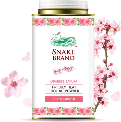 Snake Brand Prickly Heat Cooling Powder For Everyday Use - Anti-Chafing, Heat Rash Relief, Soft Sakura Scent (4.9 Oz / 140G)4.93 Ounce (Pack Of 1)