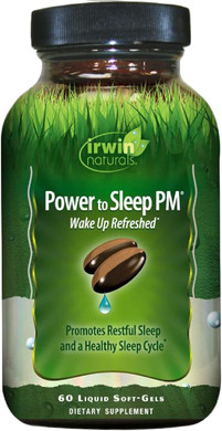 Irwin Naturals Power To Sleep Pm - 60 Liquid Soft-Gels - With Melatonin, Gaba, Ashwagandha, Valerian Root & L-Theanine - 30 Servings