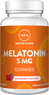 Mrm Nutrition Melatonin Gummies | Fast Acting - Sleep Support* | Natural Raspberry Flavored | Gelatin Free | Non-Gmo | Vegan + Gluten Free | 5 Mg Per Serving | 60 Servings