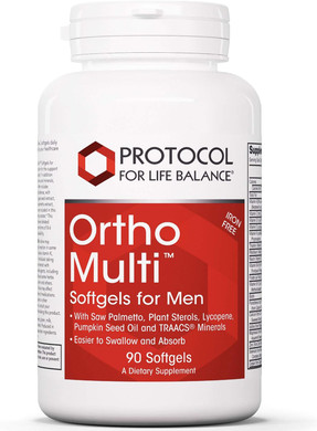 Protocol Ortho Multi - Prostate Health and Multivitamin for Men - Iron Free - 90 Softgels