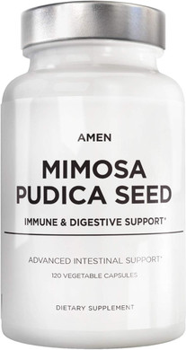 Amen Organic Mimosa Pudica Seeds Capsules, 2 Month Supply, Vegan Mimosa Pudica Seed Plant Supplement - Mimosine Sensitive Plant Pills - Fat Soluble Dietary Supplement - Non-Gmo & Vegan - 120 Capsules