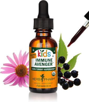 Herb Pharm Kids Certified-Organic Alcohol-Free Immune Avenger Herbal Formula, 1 Ounce