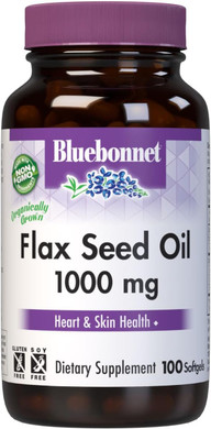 Bluebonnet Flaxseed Oil Softgels, 1000 Mg, 100 Count