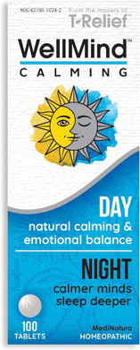 Medinatura Wellmind Natural Calming Remedy Helps Ease Stress, Tension & Nervousness - 10 Homeopathic Soothing Botanicals Help Calm & Balance Anxious Feelings For Women & Men - 100 Tablets