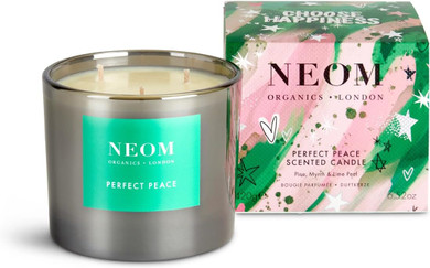 Neom- Perfect Peace Luxury Scented Candle | Pine, Myrrh & Lime Peel | Christmas Giftã¢Â (3 Wick)