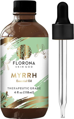 Florona Myrrh Premium Quality Essential Oil - 4 Fl Oz, Therapeutic Grade For Hair, Skin, Diffuser Aromatherapy, Soap & Candle Making