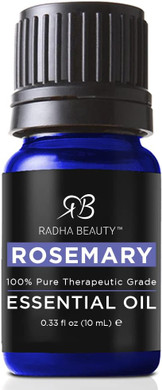 Radha Beauty Rosemary Essential Oil - 100% Pure Therapeutic Grade, Steam Distilled For Aromatherapy, Relaxation, Scalp, Healthy Hair Growth, Anti-Aging, Dry Skin 10Ml0.33 Fl Oz (Pack Of 1)