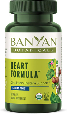 Banyan Botanicals Heart Formula  Organic Herbal Heart Health Supplement With Hawthorn Berry And ­­Guduchi  Supports Proper Function Of The Heart*  90 Tablets  Non-Gmo Sustainably Sourced Vegan